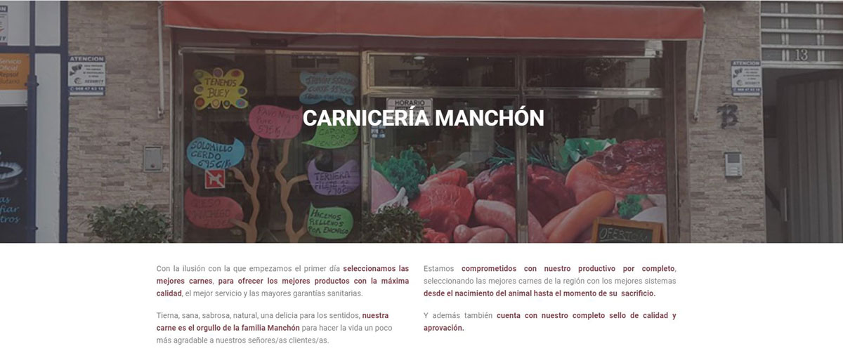 Portada del proyecto Carnicería Manchón, desarrollado por OliGar