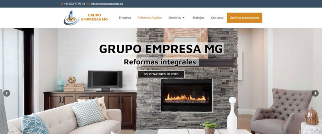 Portada del proyecto Grupo Empresas MG, desarrollado por OliGar